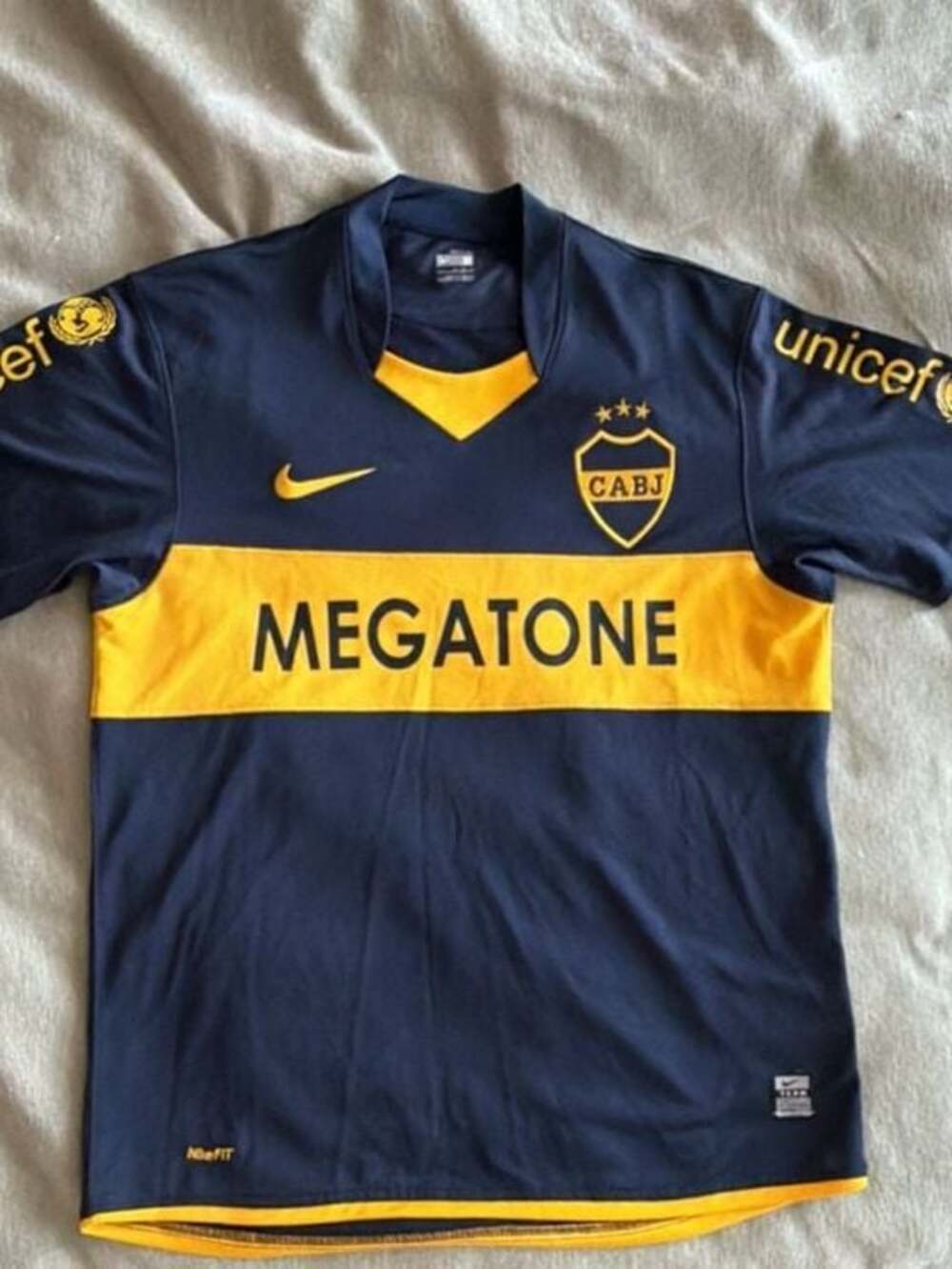 Nike Boca Juniors 2007-2008 Home Jersey with Megatone Sponsor